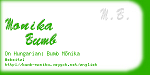 monika bumb business card